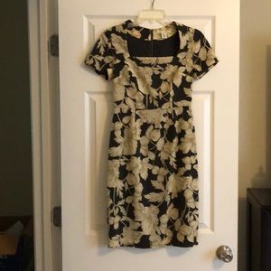 Banana Republic black floral dress.
